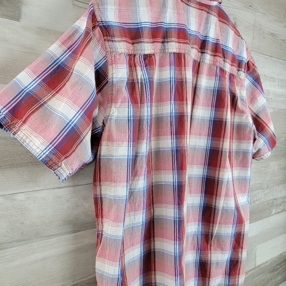 Woolrich Summer Plaid Cotton Button-Up Shirt Men's Size Large - Picture 12 of 16